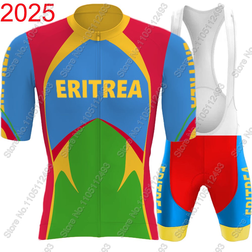 Cycling Bib Shorts - 2025 eritreia equipe nacional conjunto camisa